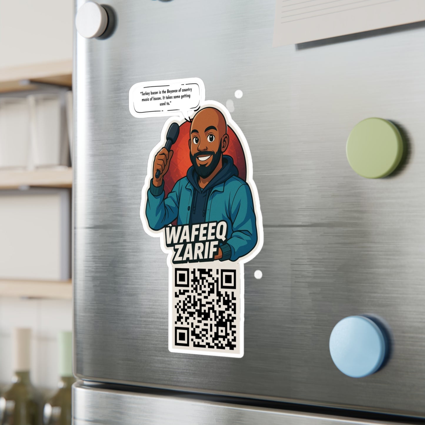 Wafeeq Zarif Quote Vinyl Decals - Unique Stickers for Home & Office