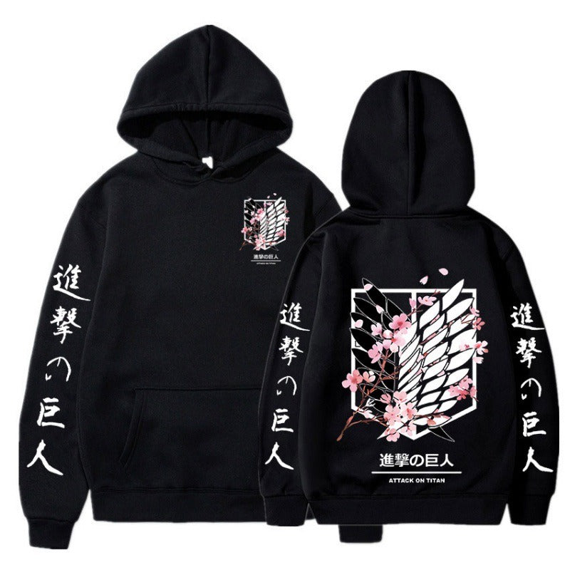 Attack on Giant Freedom Wings New Anime Plush Hoodie Cross border Hoodie Anime Hoodie