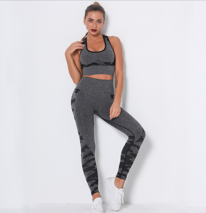 Tracksuit For Women High Elasticity Sexy Fitness Suit Breathable Yoga Set Workout Running Sport Clothes For Women