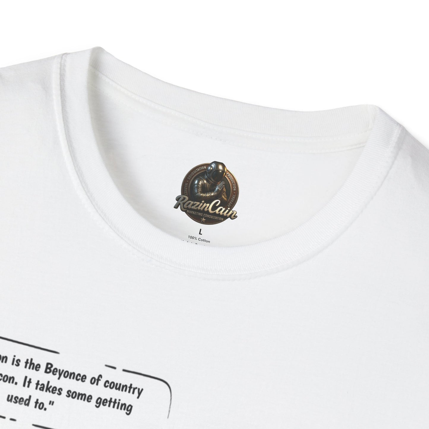 Wafeq Zarif Quote T-Shirt - Unisex Softstyle Tee with QR Code