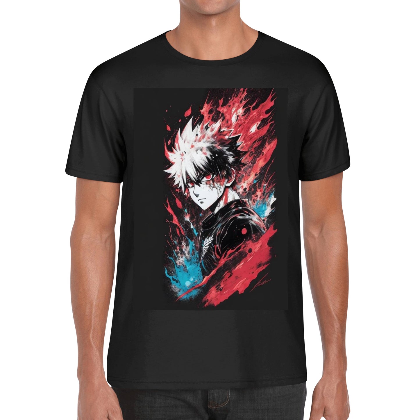Men's Cotton Front Back Printing T Shirt