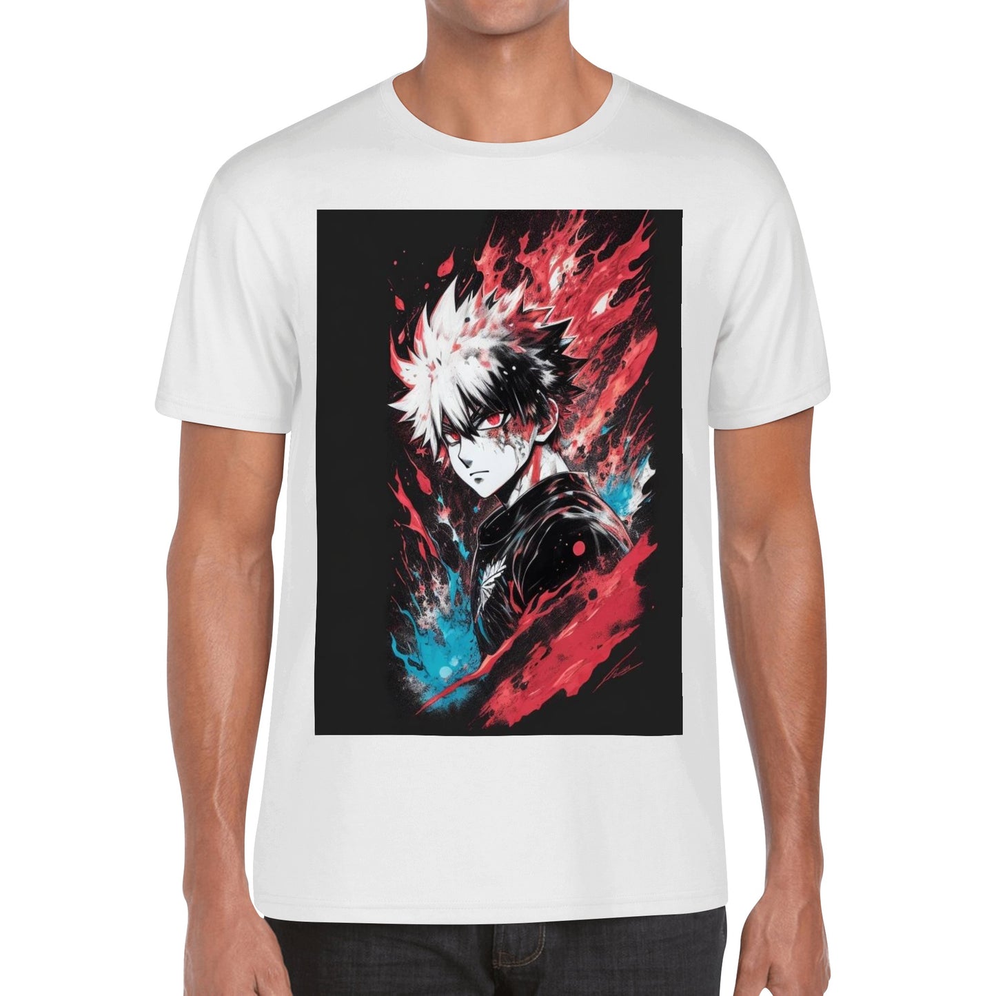 Men's Cotton Front Back Printing T Shirt