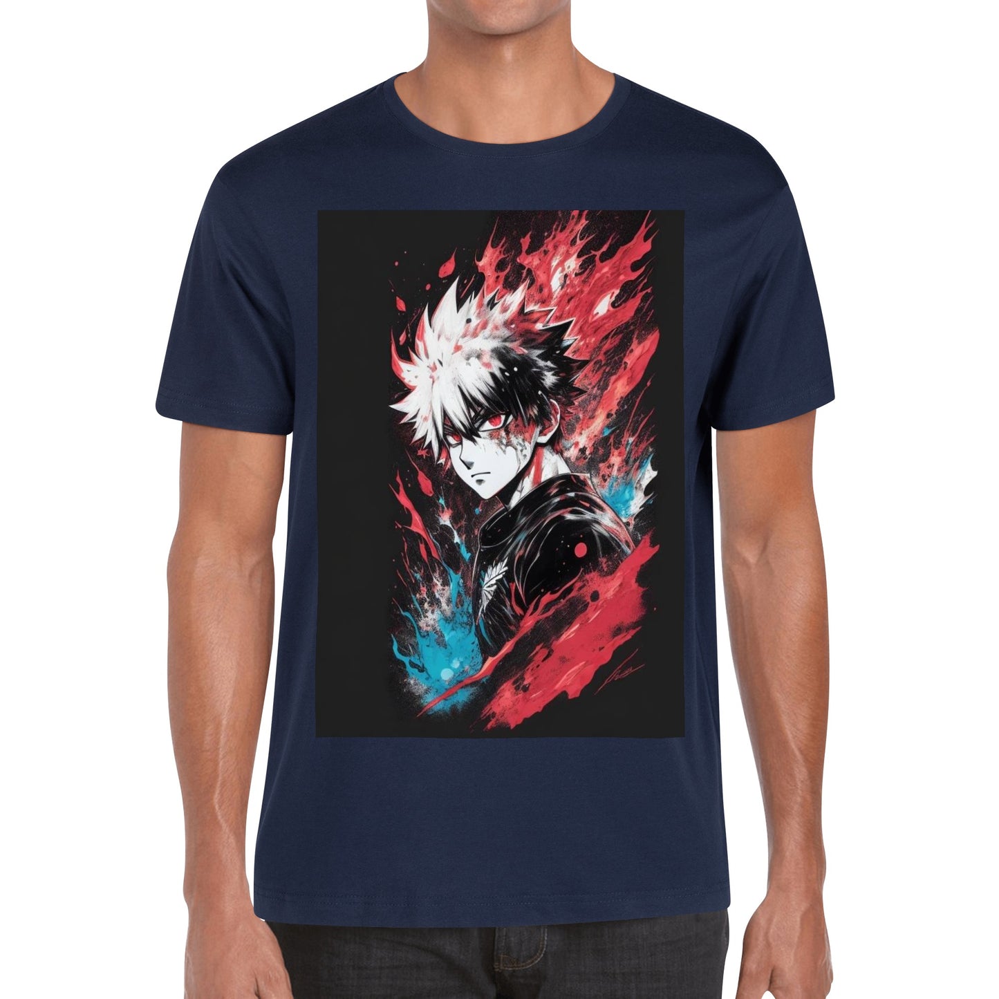 Men's Cotton Front Back Printing T Shirt