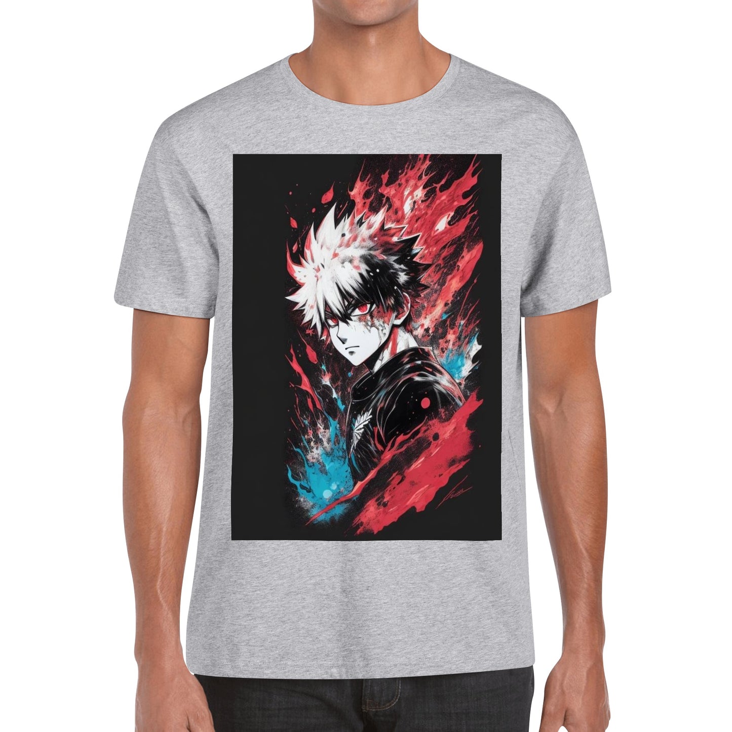 Men's Cotton Front Back Printing T Shirt