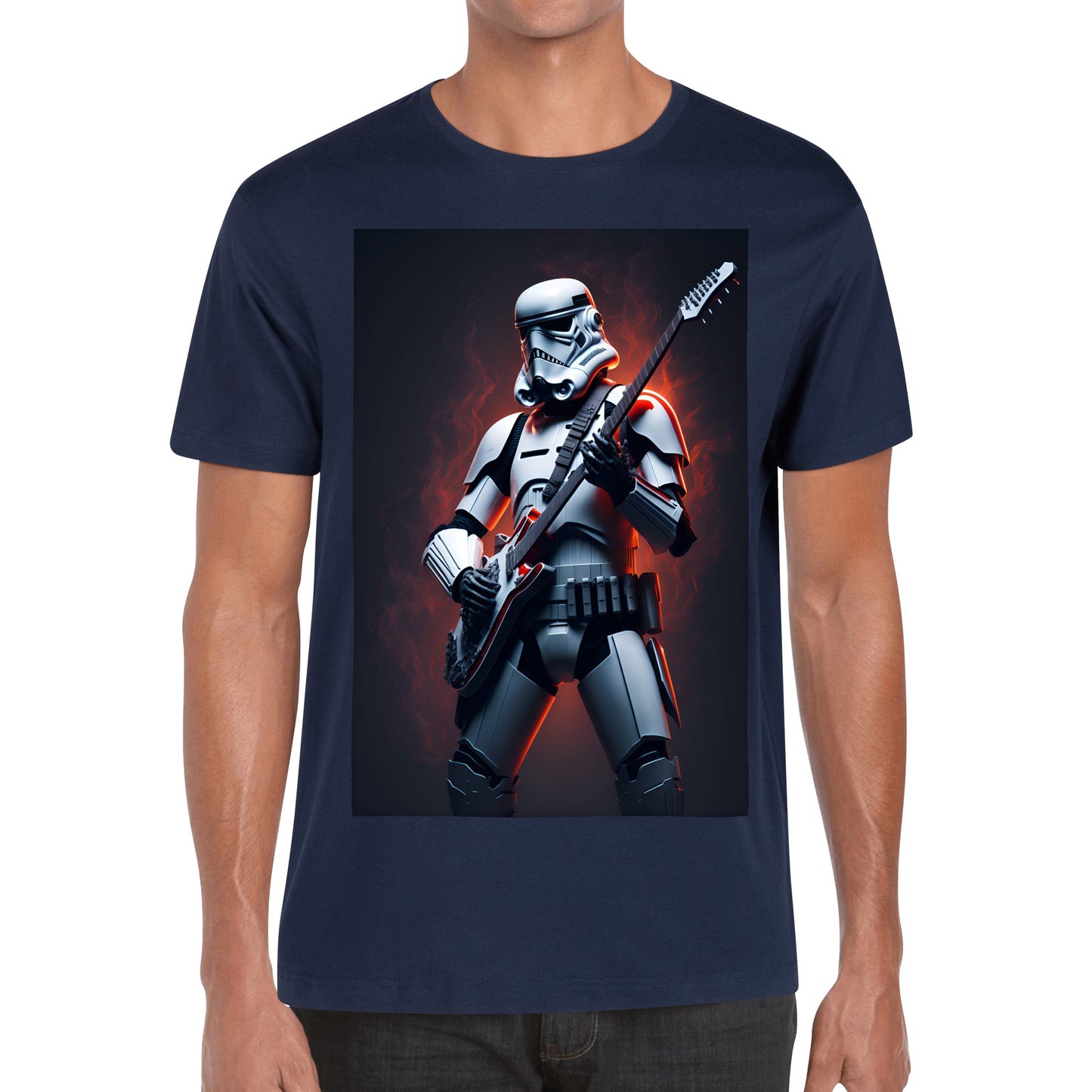 Men's Cotton Front Back Printing T Shirt