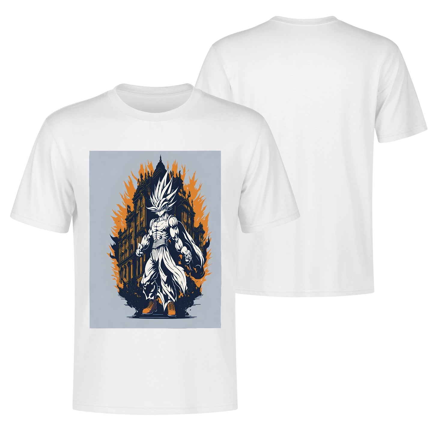 Men's Cotton Front Back Printing T Shirt