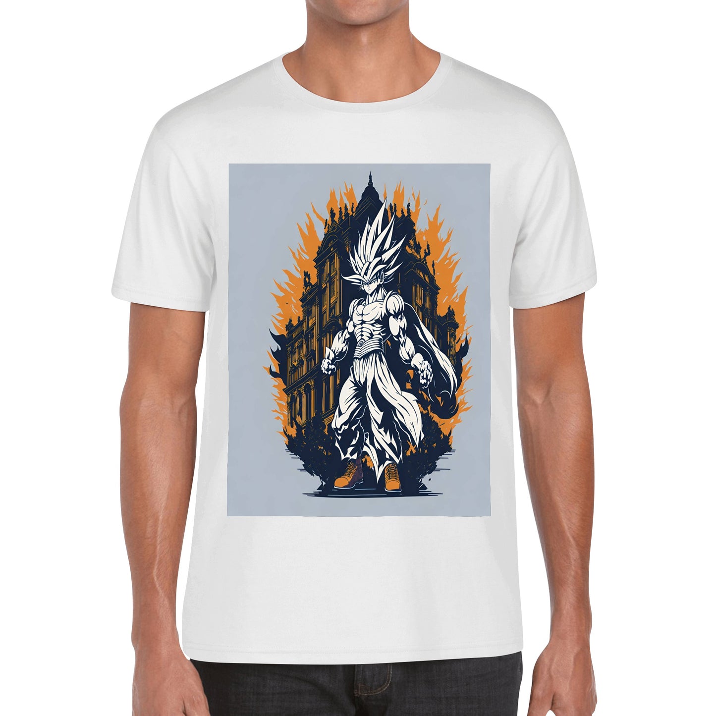 Men's Cotton Front Back Printing T Shirt