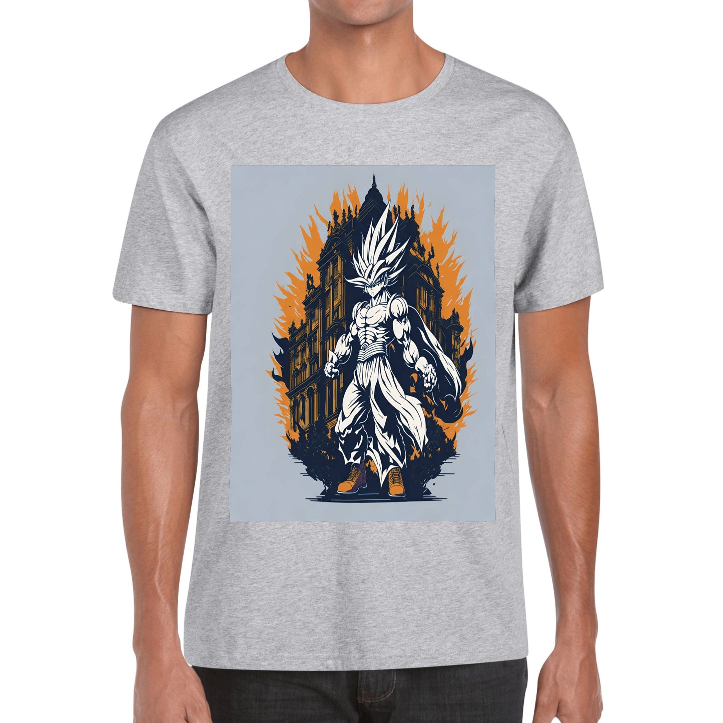 Men's Cotton Front Back Printing T Shirt