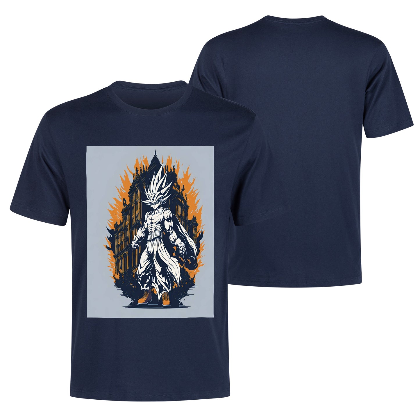 Men's Cotton Front Back Printing T Shirt