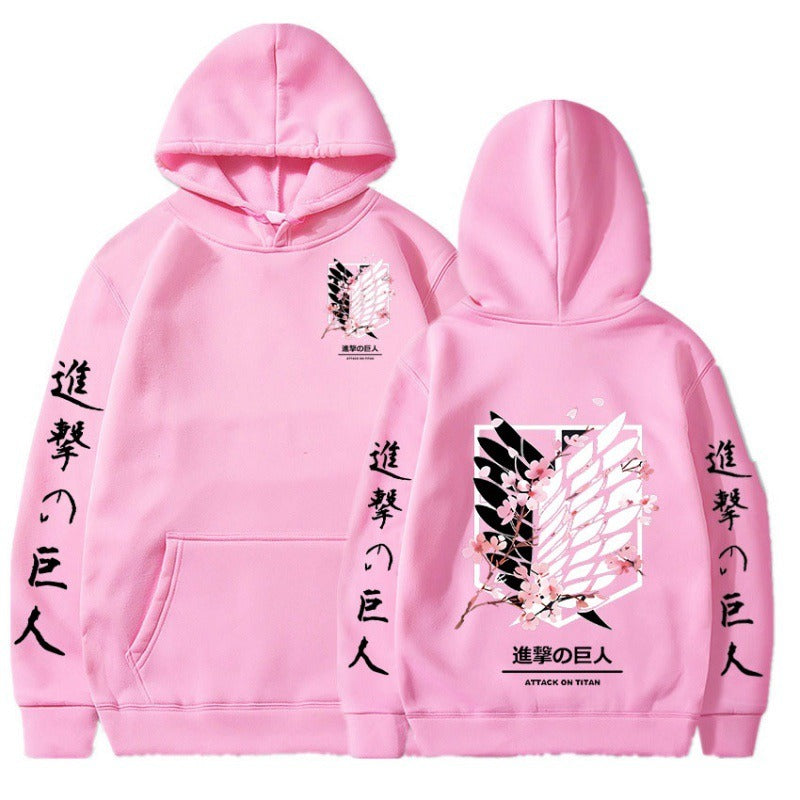 Attack on Giant Freedom Wings New Anime Plush Hoodie Cross border Hoodie Anime Hoodie