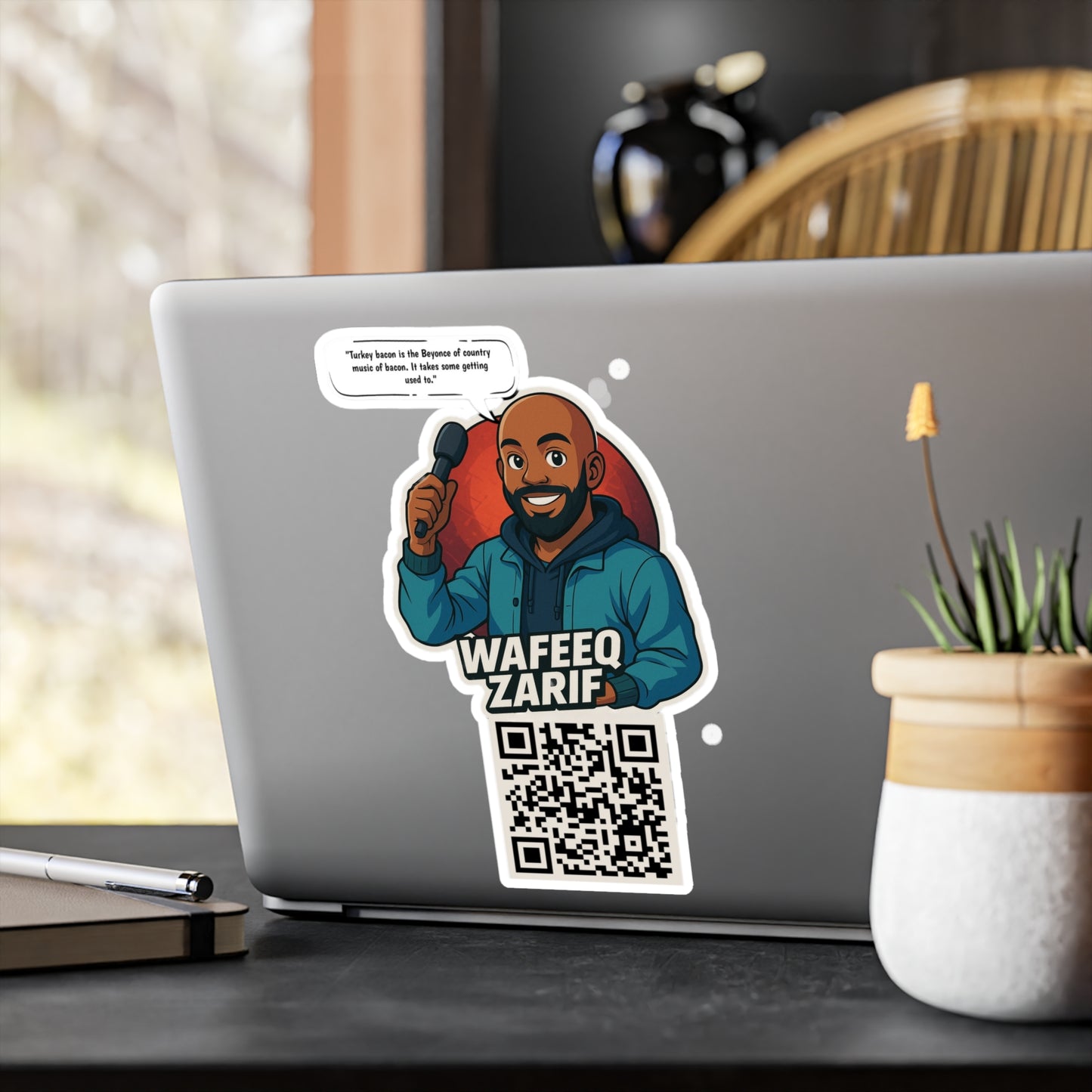 Wafeeq Zarif Quote Vinyl Decals - Unique Stickers for Home & Office