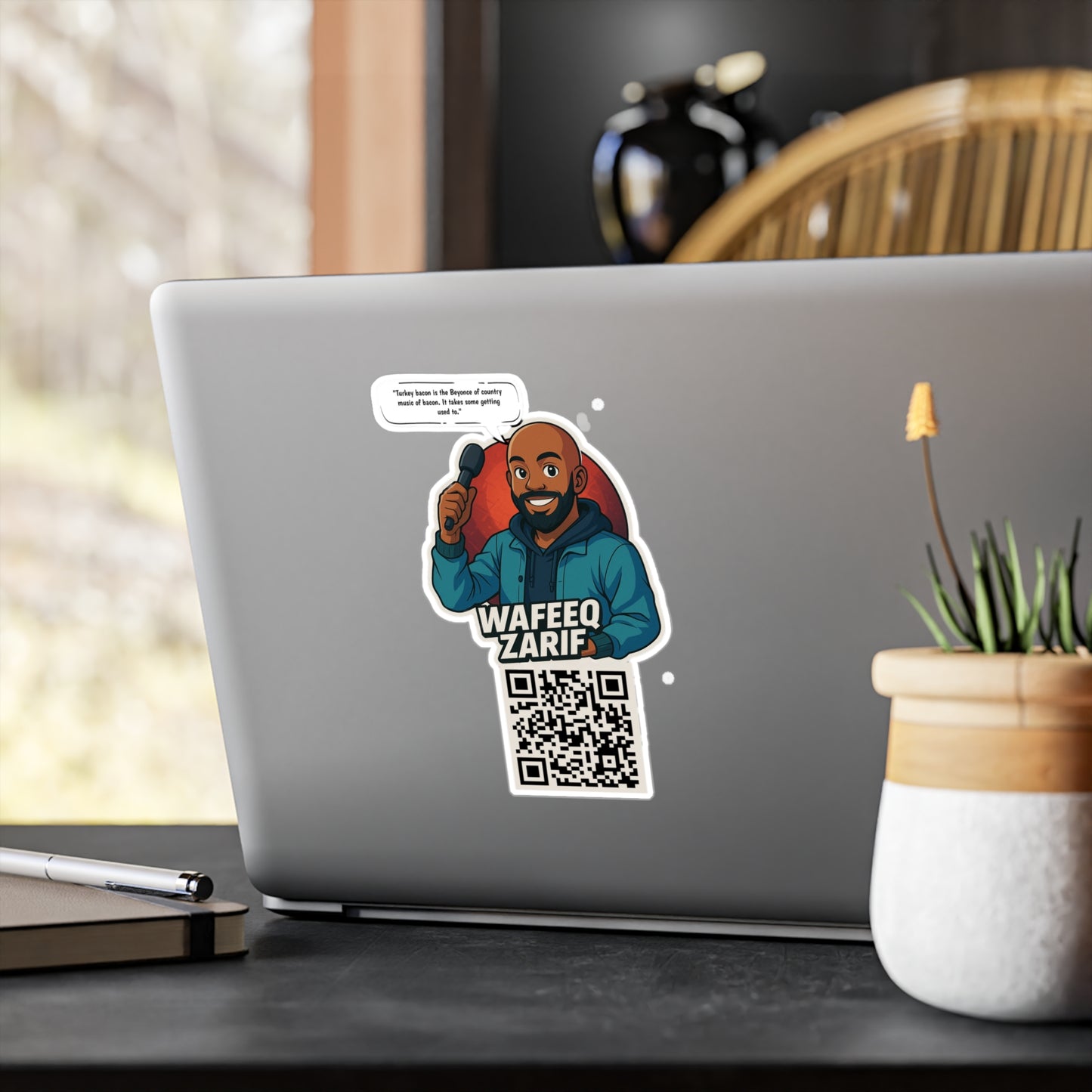 Wafeeq Zarif Quote Vinyl Decals - Unique Stickers for Home & Office