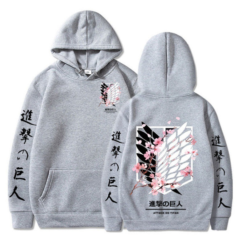 Attack on Giant Freedom Wings New Anime Plush Hoodie Cross border Hoodie Anime Hoodie