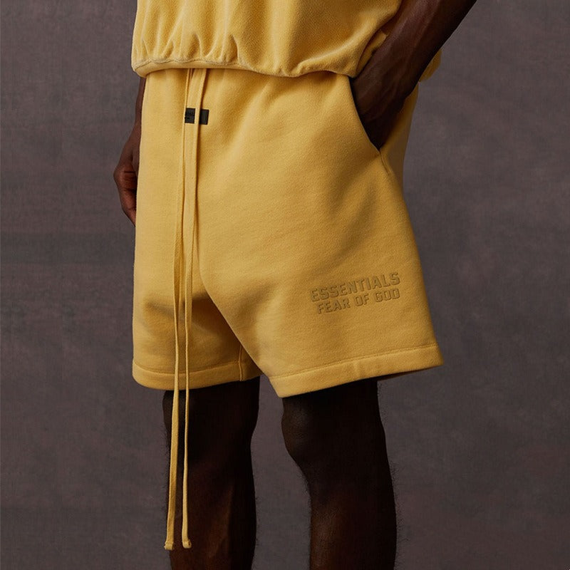 FOG FEAR OF GOD DOUBLE LINE ESSENTIALS SS23 Silicone Letter Printed High Street Loose Shorts for Men