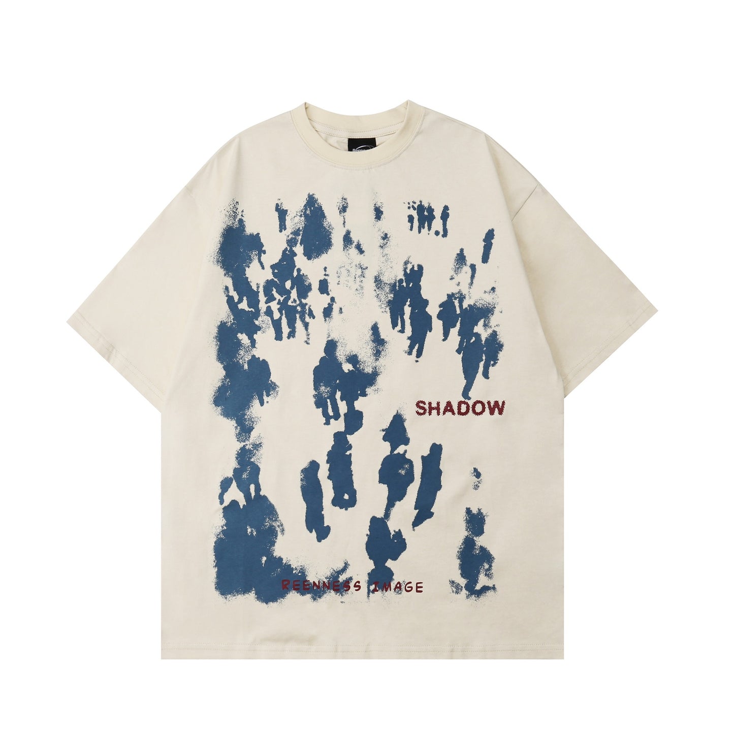 Street high street trendy sign abstract silhouette theme short sleeved T-shirt