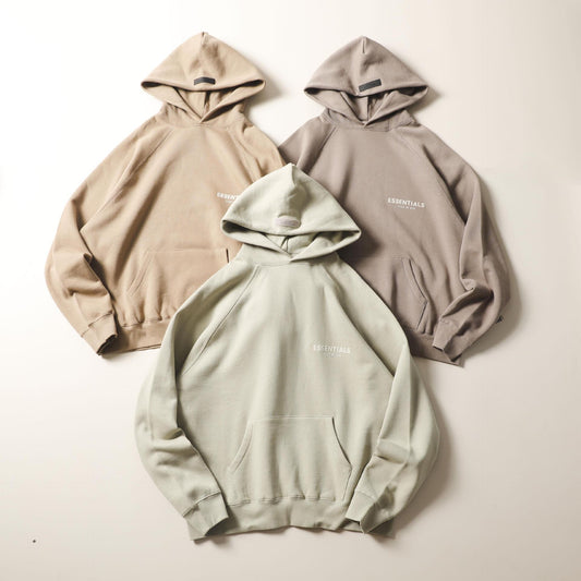 FOG Double Thread ESSENTIALS Chest Small Flocking Letter Printed Hooded Sweater Loose High Street American Hoodie