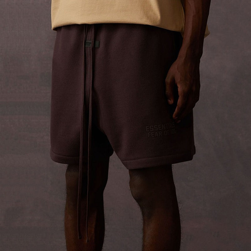 FOG FEAR OF GOD DOUBLE LINE ESSENTIALS SS23 Silicone Letter Printed High Street Loose Shorts for Men