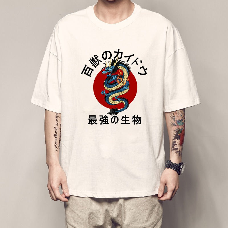 One Piece King Printed T-shirt Light Moon Oda Short Sleeves and Country of Warcraft Kai Duo Anime Surrounding Short Sleeves