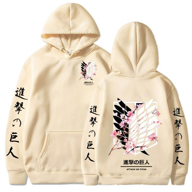 Attack on Giant Freedom Wings New Anime Plush Hoodie Cross border Hoodie Anime Hoodie