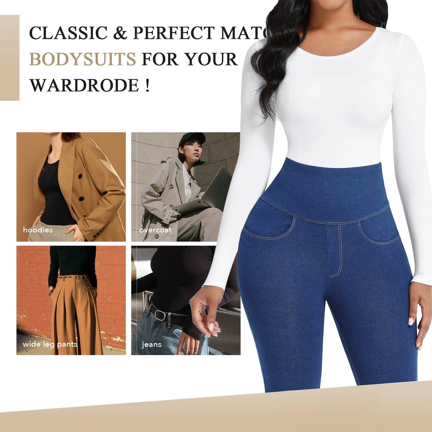 Bodysuit Body Hugging Body Lifting Body Shaping Women's Bodysuit Long Sleeve Body Slimming Cloth Body Shaping
