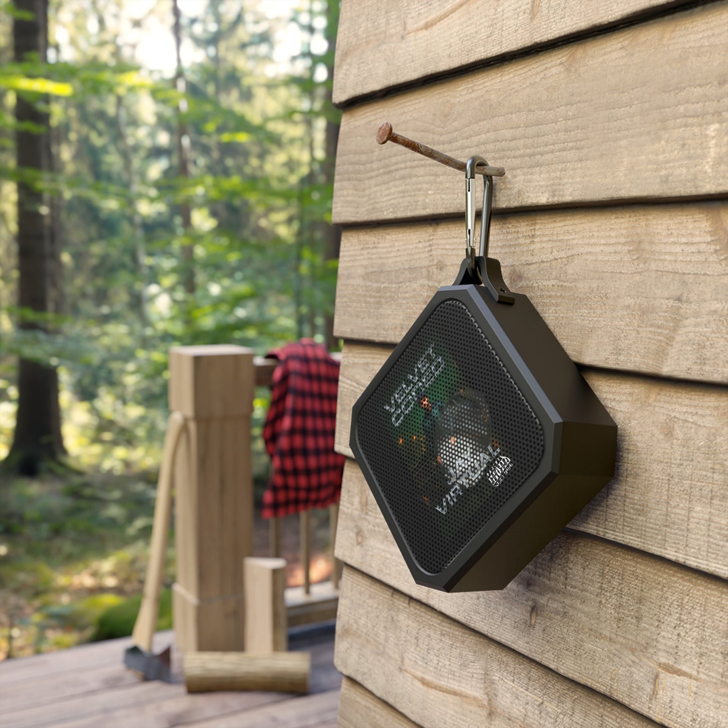 Rugged Outdoor Bluetooth Speaker - Portable Sound for Adventures, Travel, Hiking, Camping, Concerts, Velvet Coated Design