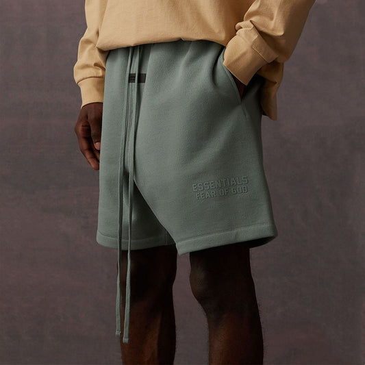 FOG FEAR OF GOD DOUBLE LINE ESSENTIALS SS23 Silicone Letter Printed High Street Loose Shorts for Men