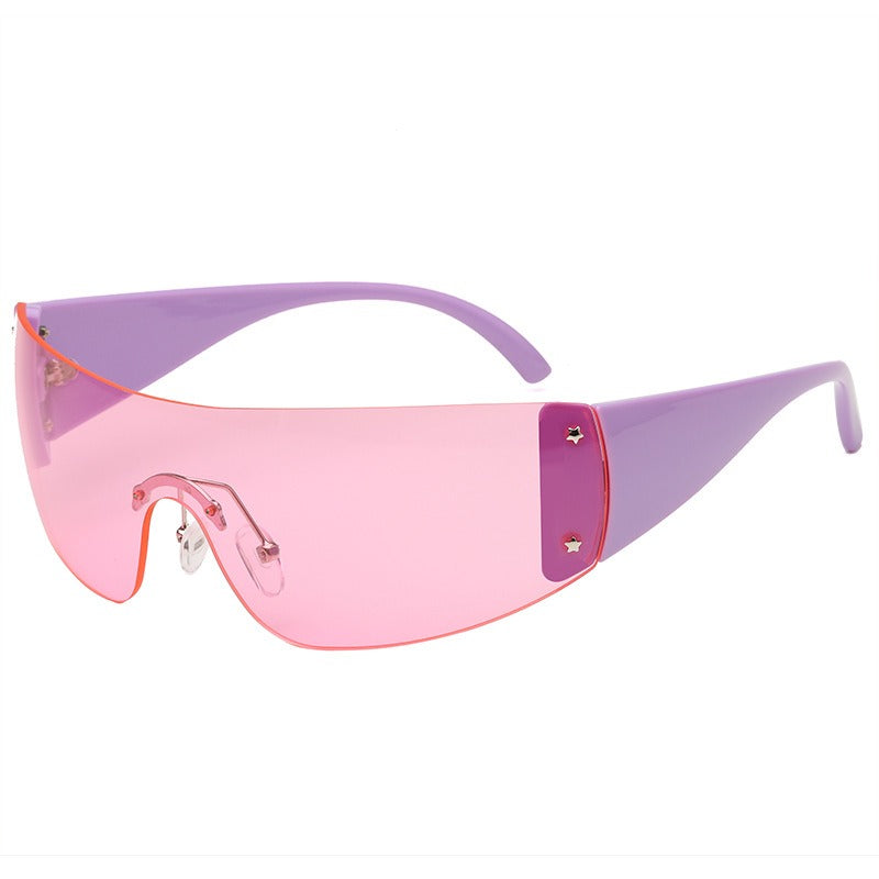 One Piece Anti Ultraviolet Sunglasses New Sunshade Sunglasses Personality Sunglasses