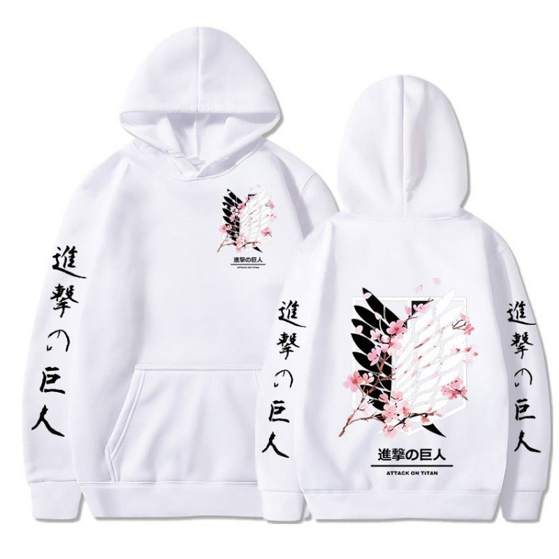 Attack on Giant Freedom Wings New Anime Plush Hoodie Cross border Hoodie Anime Hoodie