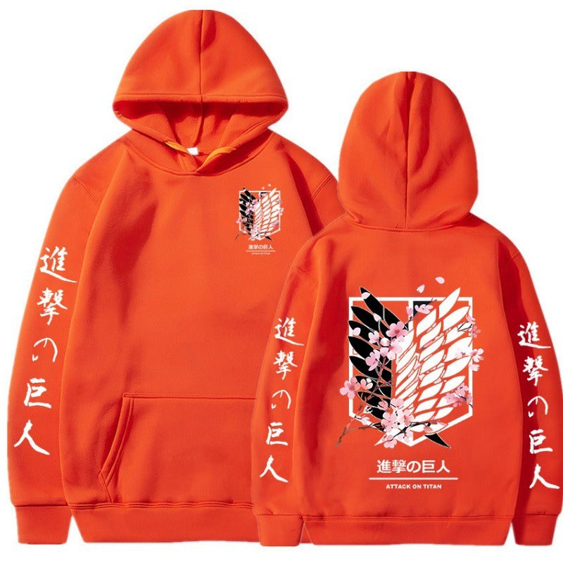 Attack on Giant Freedom Wings New Anime Plush Hoodie Cross border Hoodie Anime Hoodie
