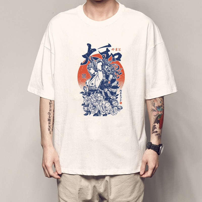One Piece King Printed T-shirt Light Moon Oda Short Sleeves and Country of Warcraft Kai Duo Anime Surrounding Short Sleeves