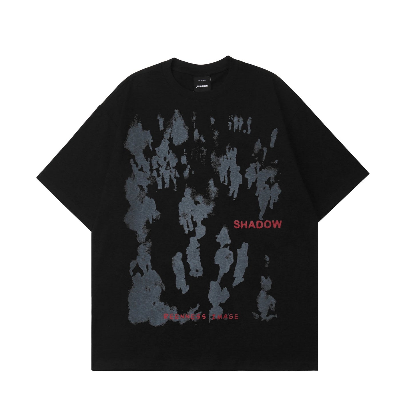 Street high street trendy sign abstract silhouette theme short sleeved T-shirt