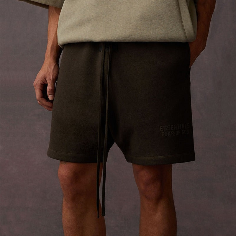 FOG FEAR OF GOD DOUBLE LINE ESSENTIALS SS23 Silicone Letter Printed High Street Loose Shorts for Men
