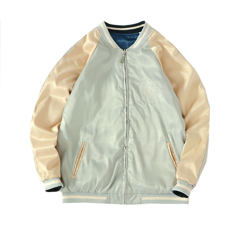Baseball Suit Women's Couple Suit Hengshu He Phoenix Embroidery Coat Spring and Autumn Double Sided Jacket