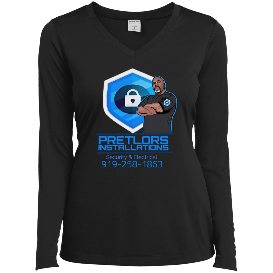 LST353LS Ladies’ Long Sleeve Performance V-Neck Tee
