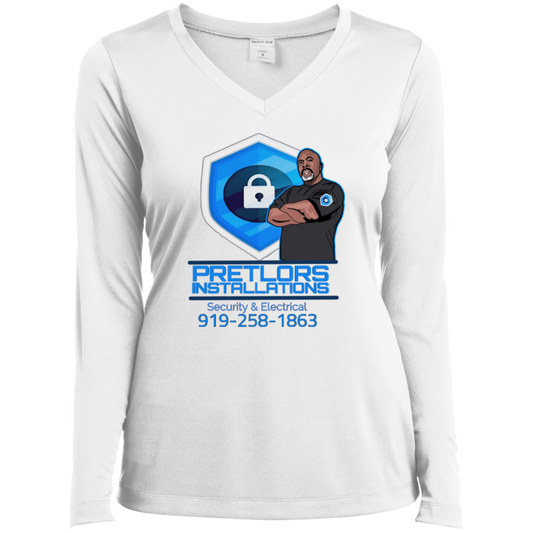 LST353LS Ladies’ Long Sleeve Performance V-Neck Tee