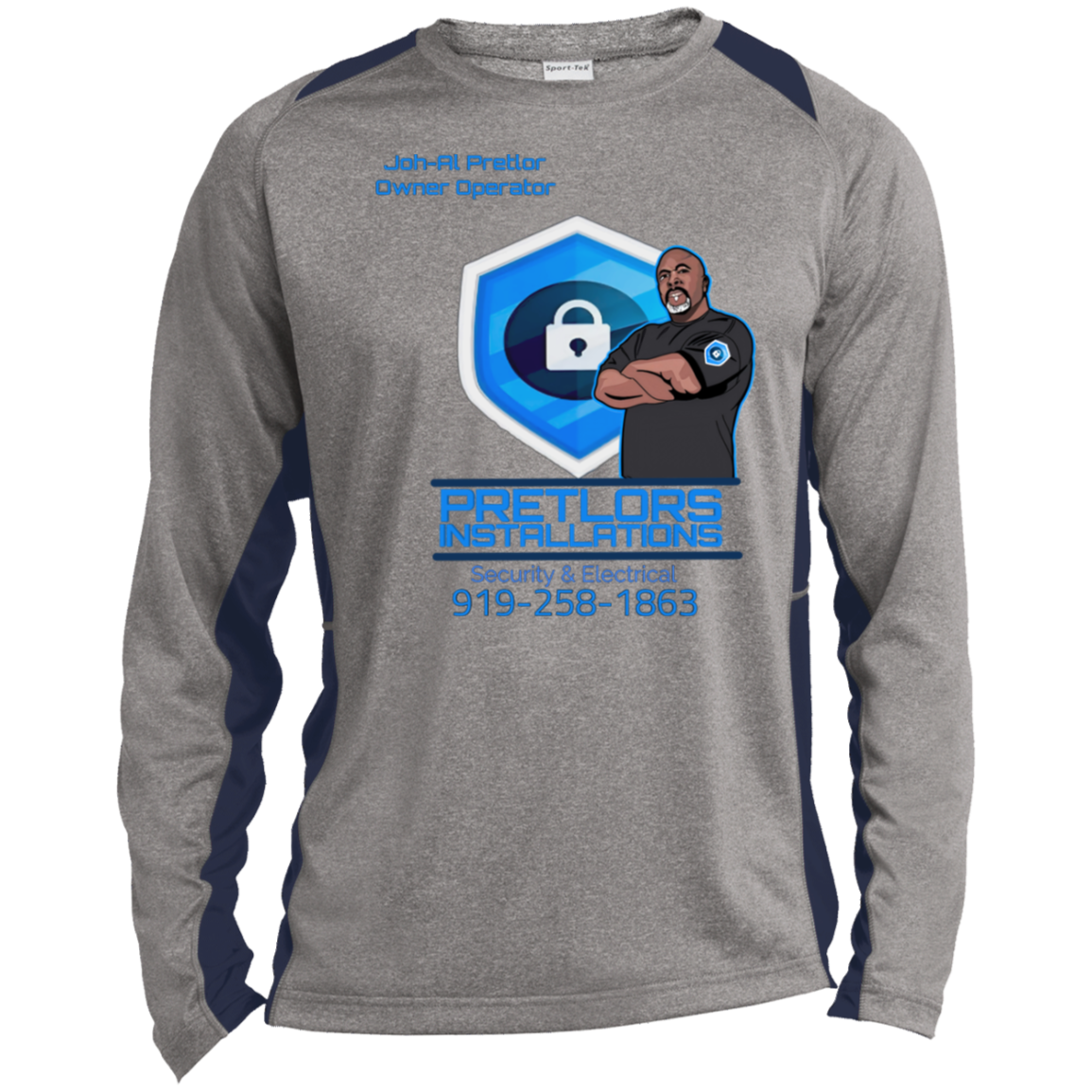 ST361LS Long Sleeve Heather Colorblock Performance Tee
