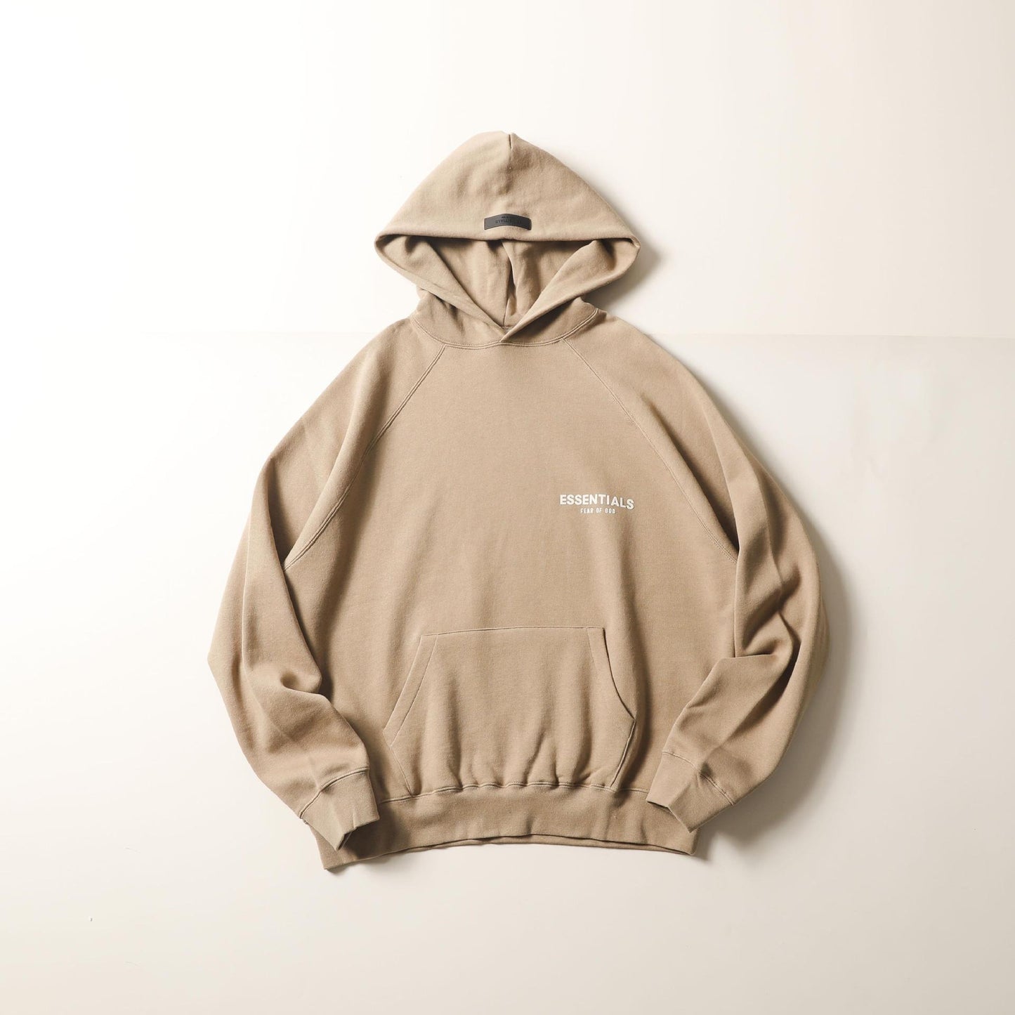 FOG Double Thread ESSENTIALS Chest Small Flocking Letter Printed Hooded Sweater Loose High Street American Hoodie