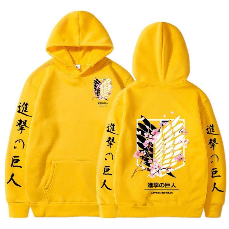Attack on Giant Freedom Wings New Anime Plush Hoodie Cross border Hoodie Anime Hoodie