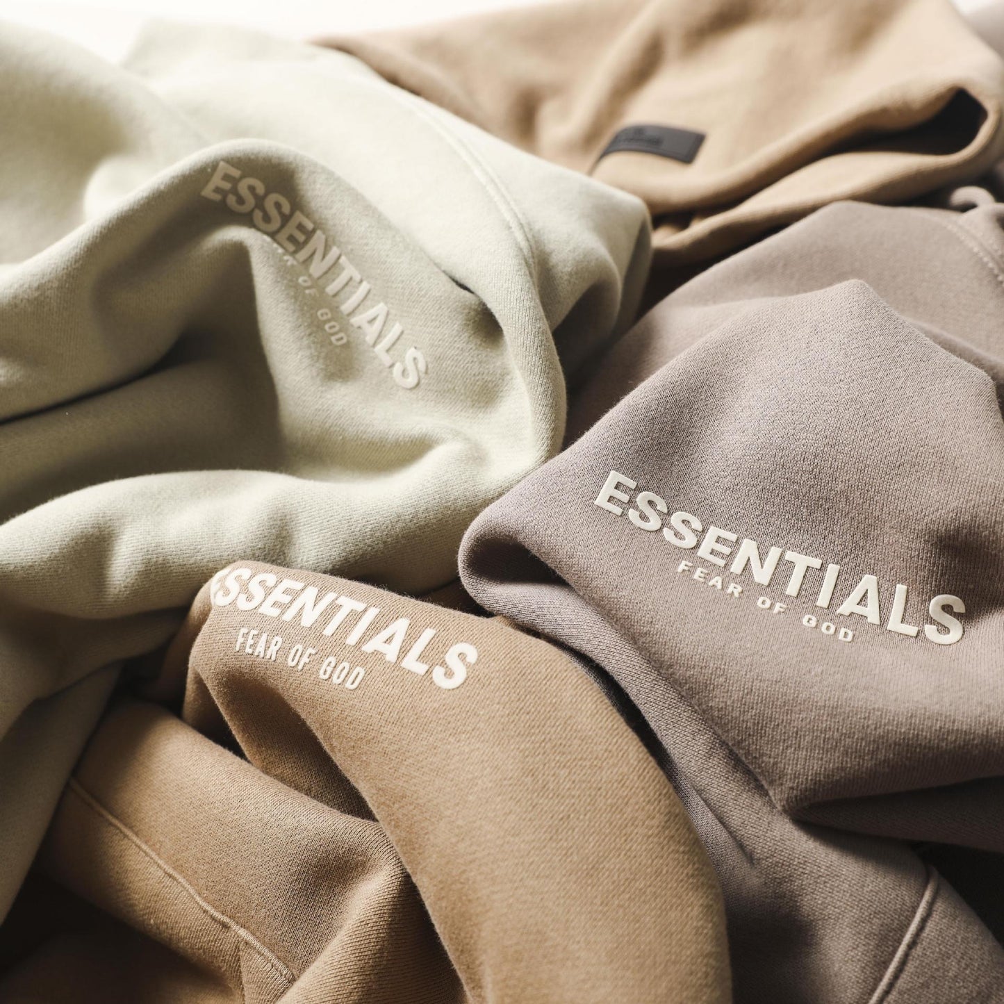 FOG Double Thread ESSENTIALS Chest Small Flocking Letter Printed Hooded Sweater Loose High Street American Hoodie
