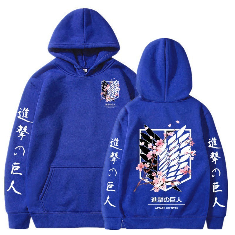 Attack on Giant Freedom Wings New Anime Plush Hoodie Cross border Hoodie Anime Hoodie