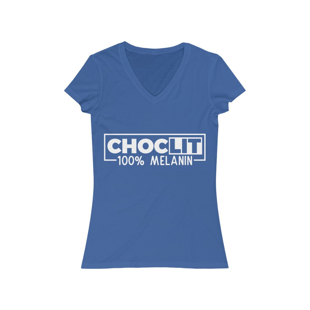 CHOCLIT Women's Jersey Short Sleeve V-Neck Tee