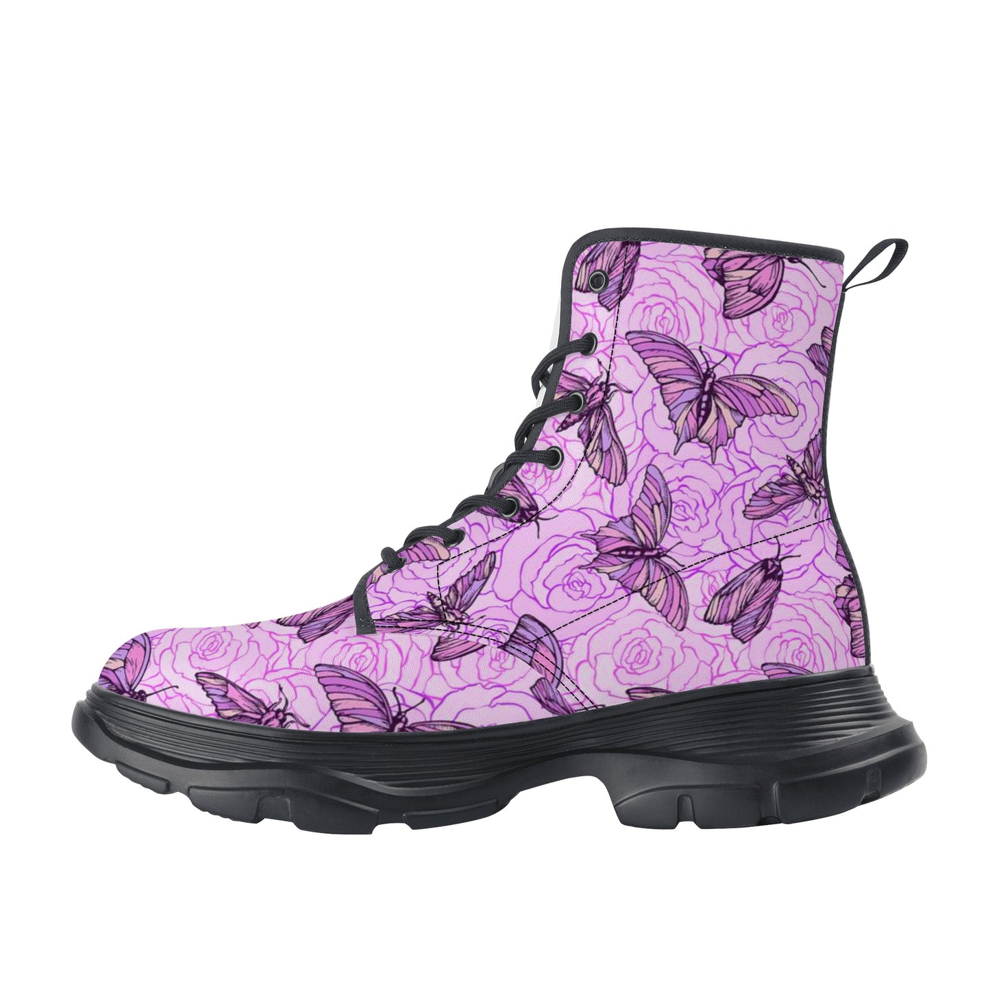 Women's Leather Chunky Boots