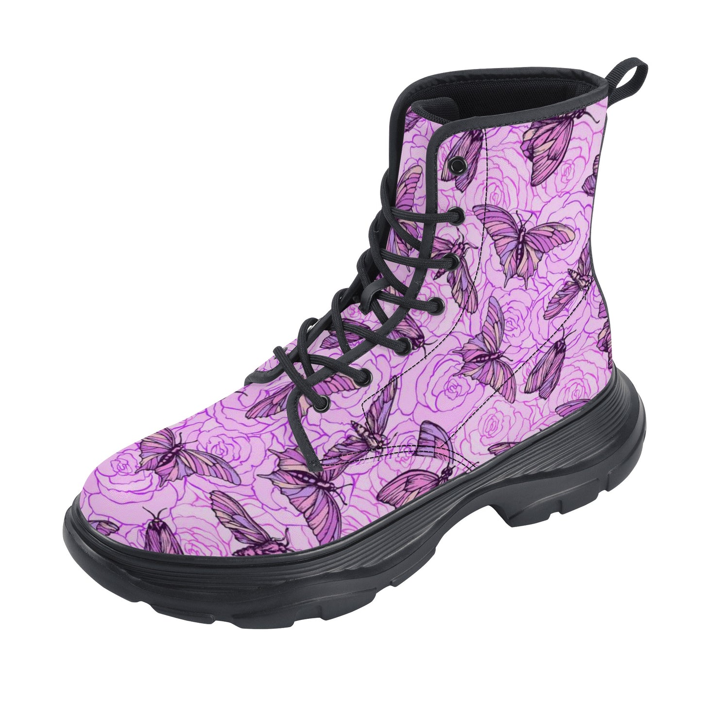 Women's Leather Chunky Boots