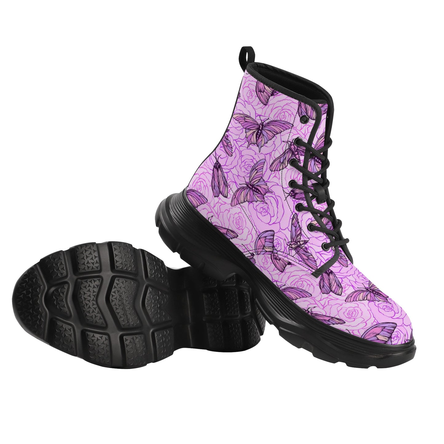 Women's Leather Chunky Boots