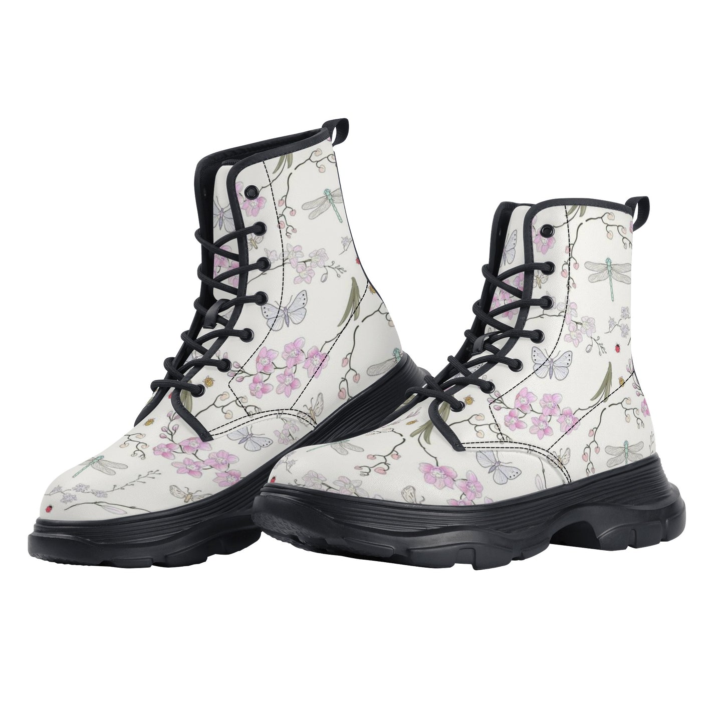 Women's Leather Chunky Boots