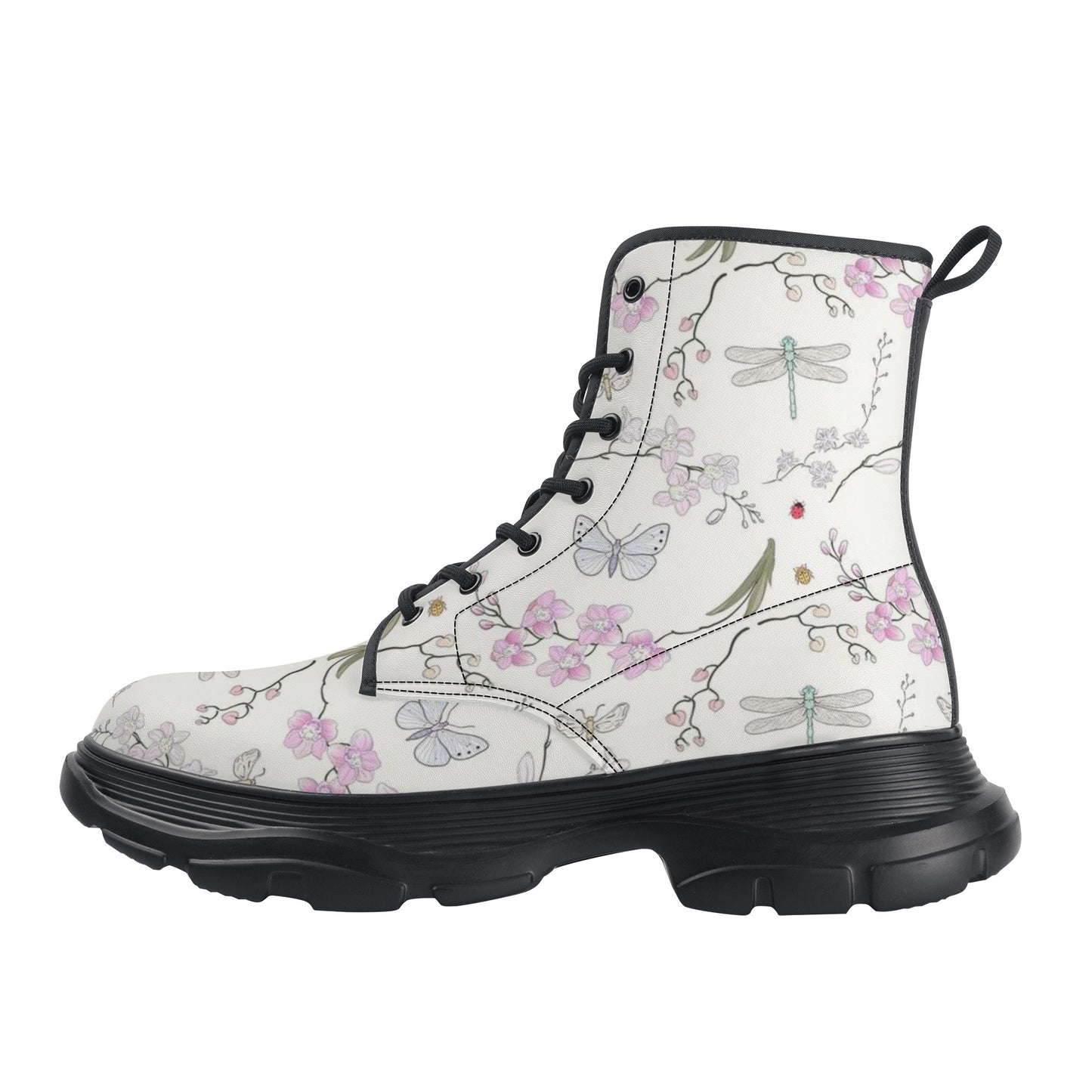 Women's Leather Chunky Boots