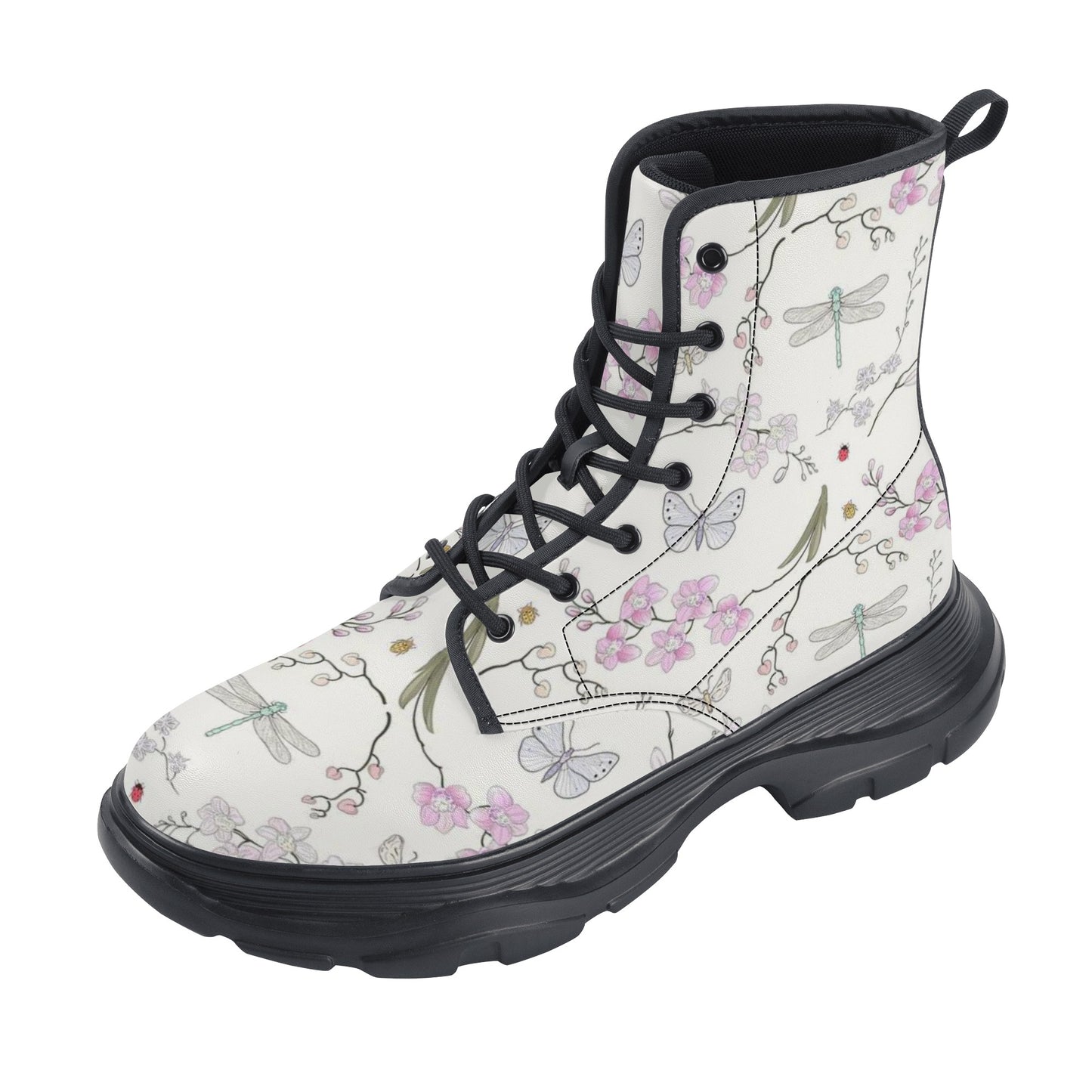 Women's Leather Chunky Boots