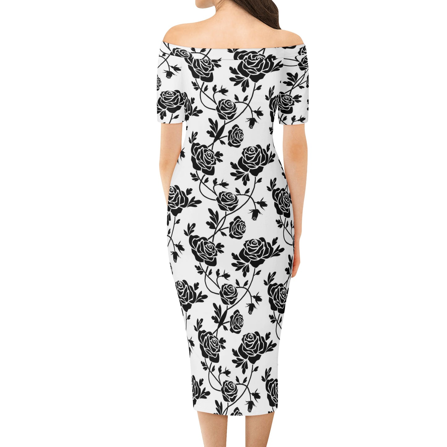 Women's Off The Shoulder Office Lady Dress