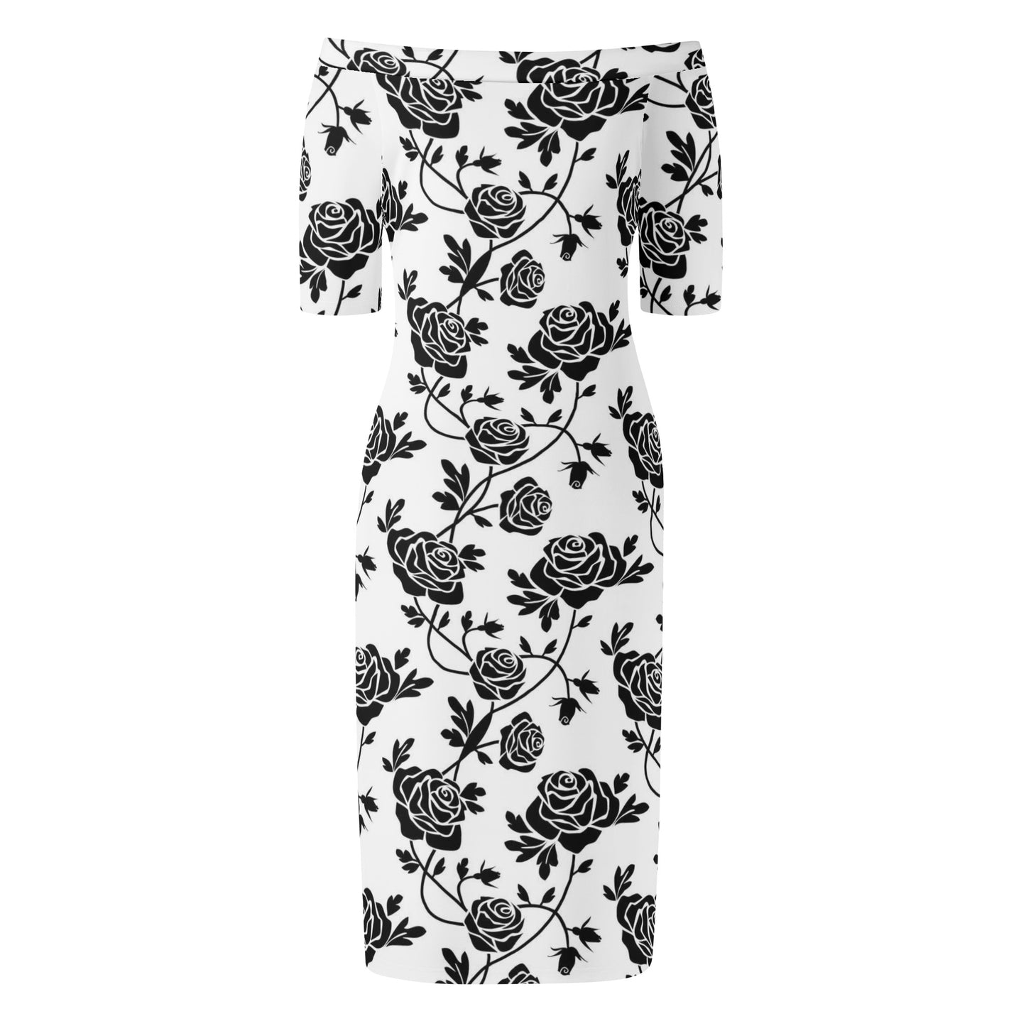 Women's Off The Shoulder Office Lady Dress