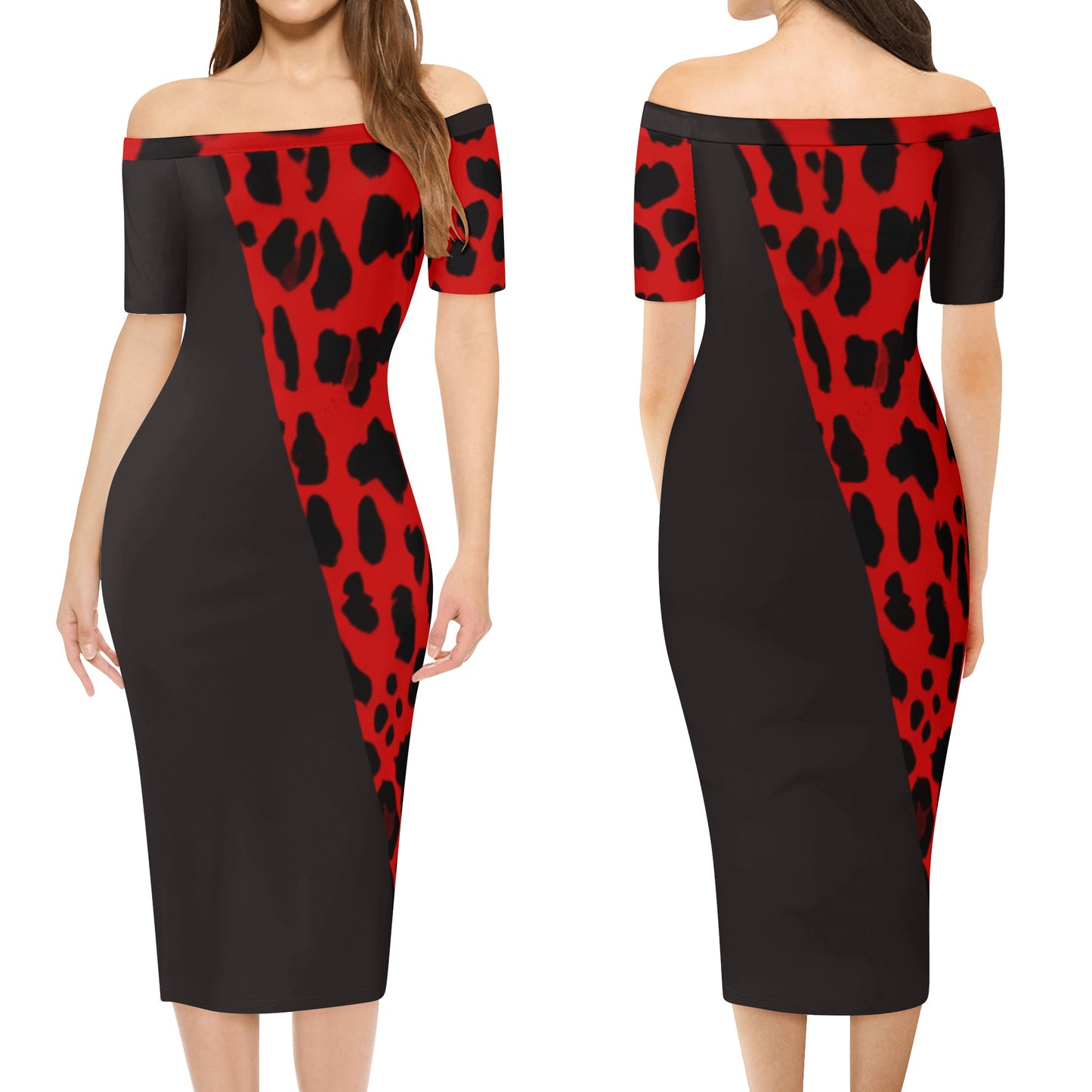 Women's Off The Shoulder Office Lady Dress